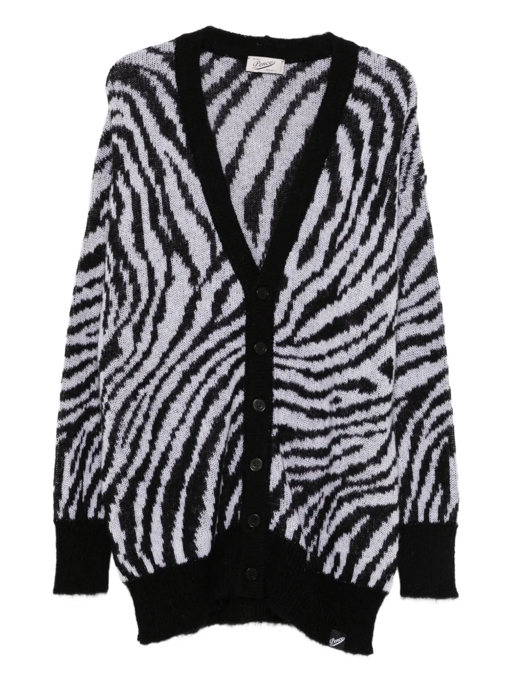 Кардиган с узором "зебра" Pence, черный 
Кардиган с узором "зебра" Pence, черный