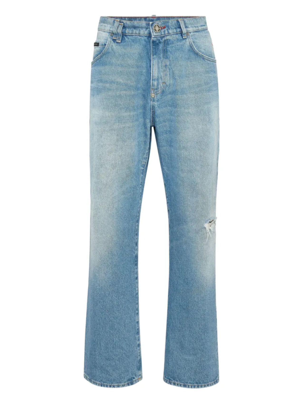 Philipp Plein джинсы с нашивкой-логотипом, синий 
Philipp Plein джинсы с нашивкой-логотипом, синий