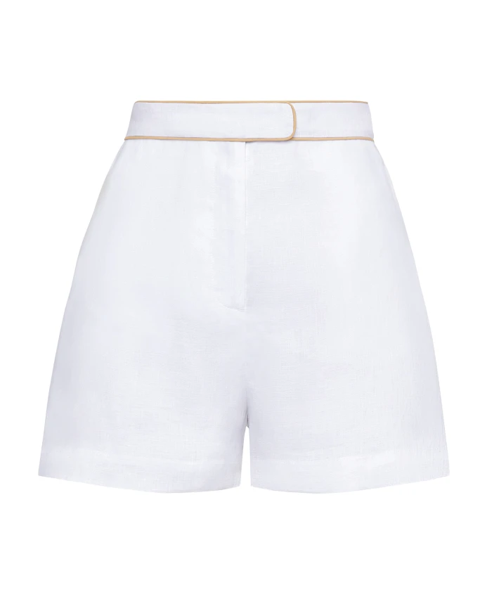 Белые льняные шорты прямого кроя Mvp Wardrobe, белый
Белые льняные шорты прямого кроя Mvp Wardrobe, белый