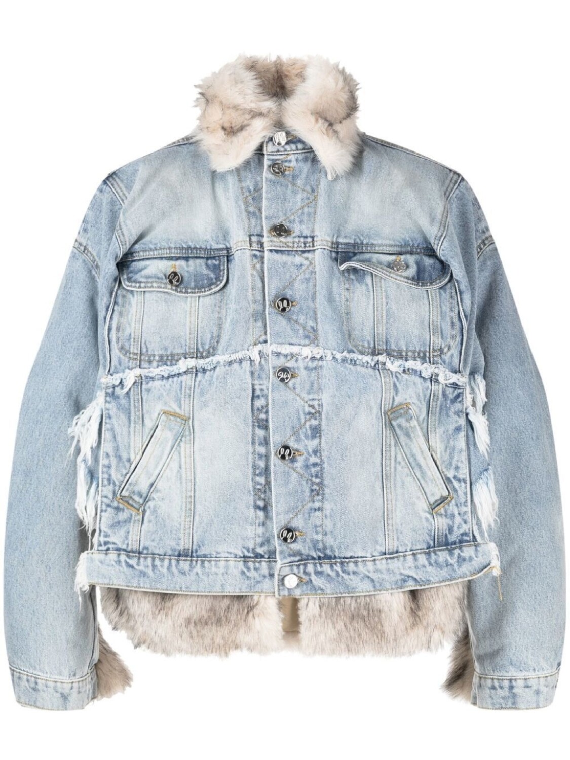 Джинсовая куртка с искусственным мехом Natasha Zinko, синий
Джинсовая куртка с искусственным мехом Natasha Zinko, синий