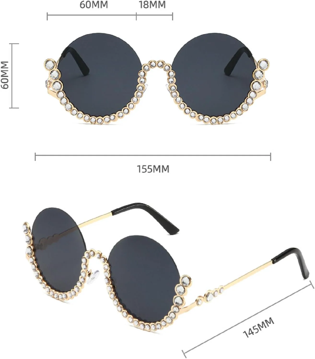 Милые полукруглые солнцезащитные очки с бриллиантами для женщин, украшенные кристаллами и стразами, модные блестящие солнцезащитные очки для вечеринок mincl, Gray
Милые полукруглые солнцезащитные очки с бриллиантами для женщин, украшенные кристаллами и стразами, модные блестящие солнцезащитные очки для вечеринок mincl, Gray