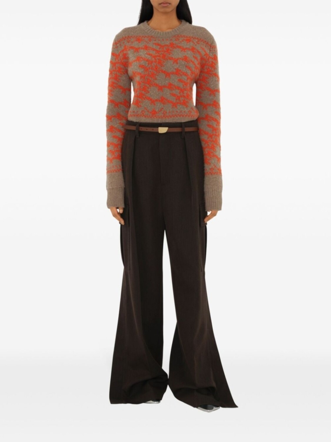 Burberry укороченный лисий джемпер, коричневый
Burberry укороченный лисий джемпер, коричневый