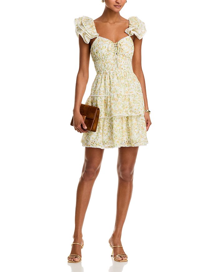 Платье с принтом и ажурными вставками - эксклюзив AQUA, желтый
Платье с принтом и ажурными вставками - эксклюзив AQUA, желтый