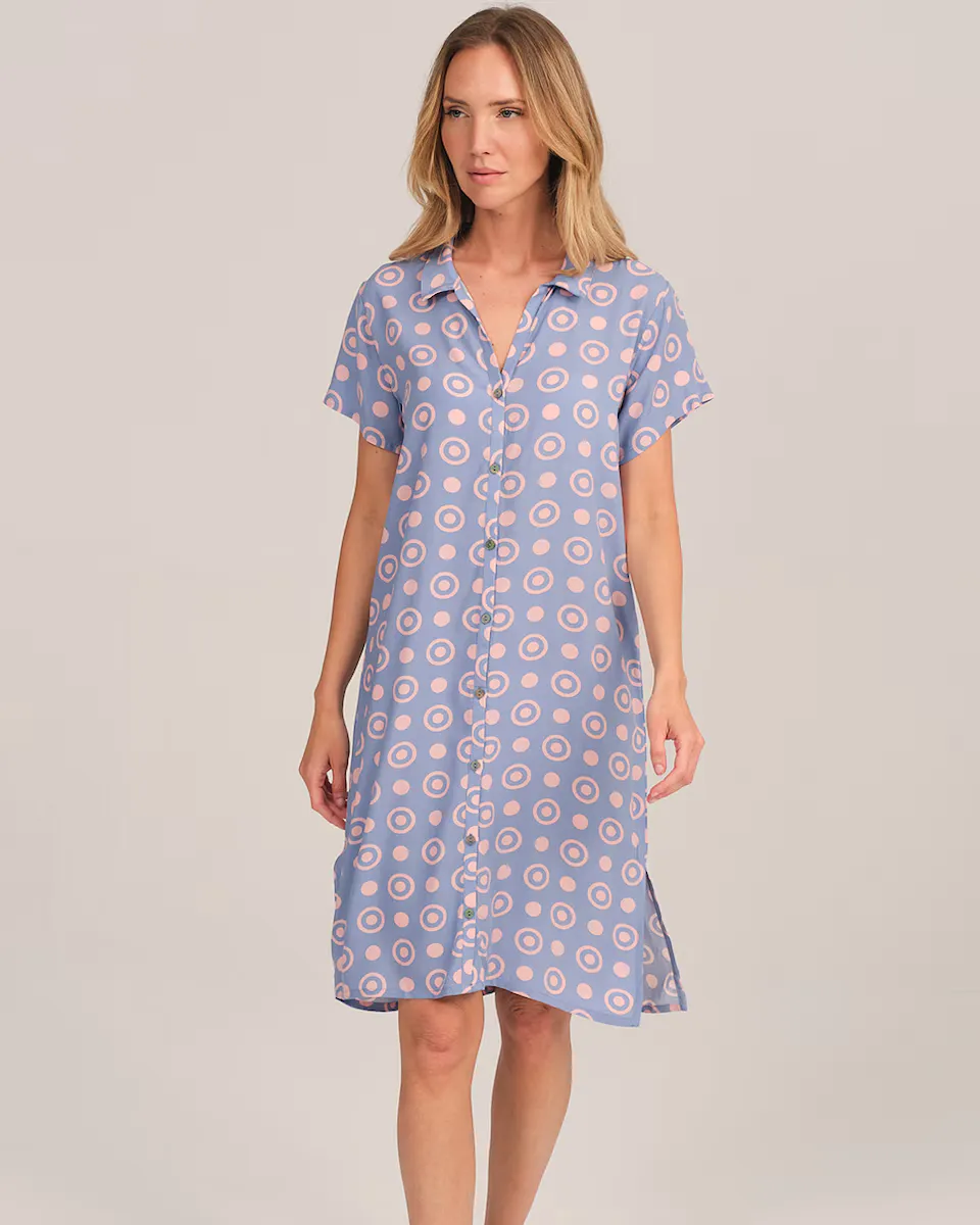 Синяя ночная рубашка с круговым принтом J&J Brothers, синий
Синяя ночная рубашка с круговым принтом J&J Brothers, синий