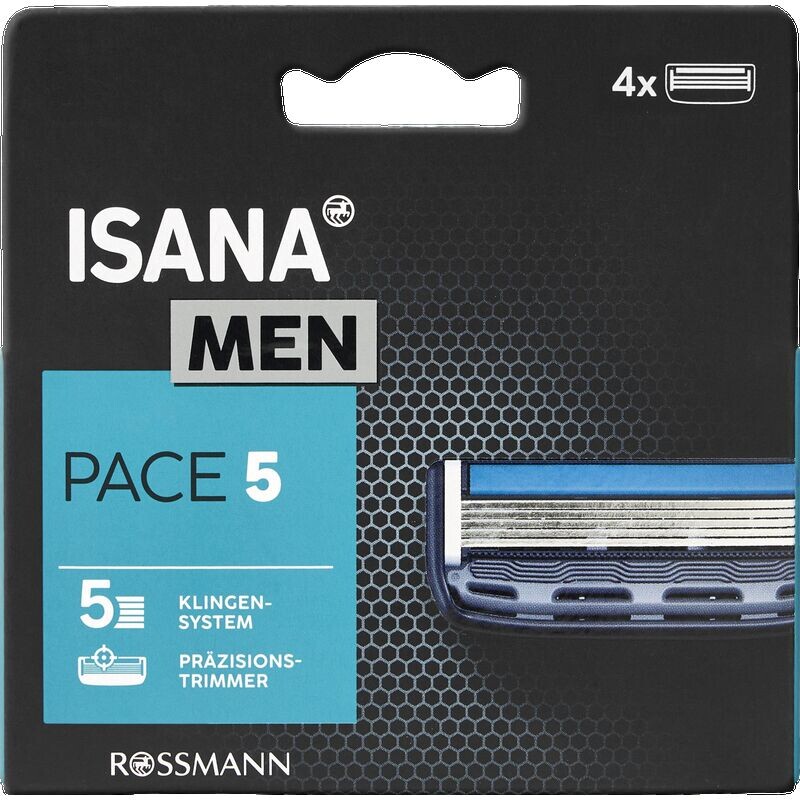 Бритвенные лезвия Pace 5 ISANA, 4 шт.
Бритвенные лезвия Pace 5 ISANA, 4 шт.