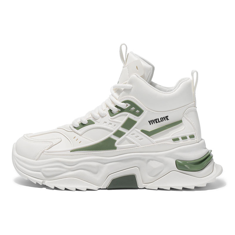 Антискользящие износостойкие высокие повседневные кроссовки мужские YIVELOVE, бело-зеленые
Антискользящие износостойкие высокие повседневные кроссовки мужские YIVELOVE, бело-зеленые