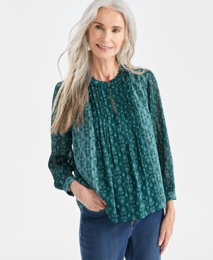 Женская блузка с принтом и складками Style & Co, Ponderosa Pine
Женская блузка с принтом и складками Style & Co, Ponderosa Pine