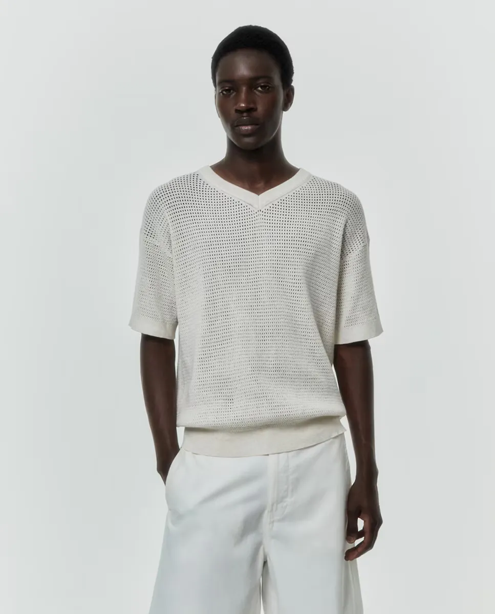 Мужской ажурный свитер Sfera, белый
Мужской ажурный свитер Sfera, белый