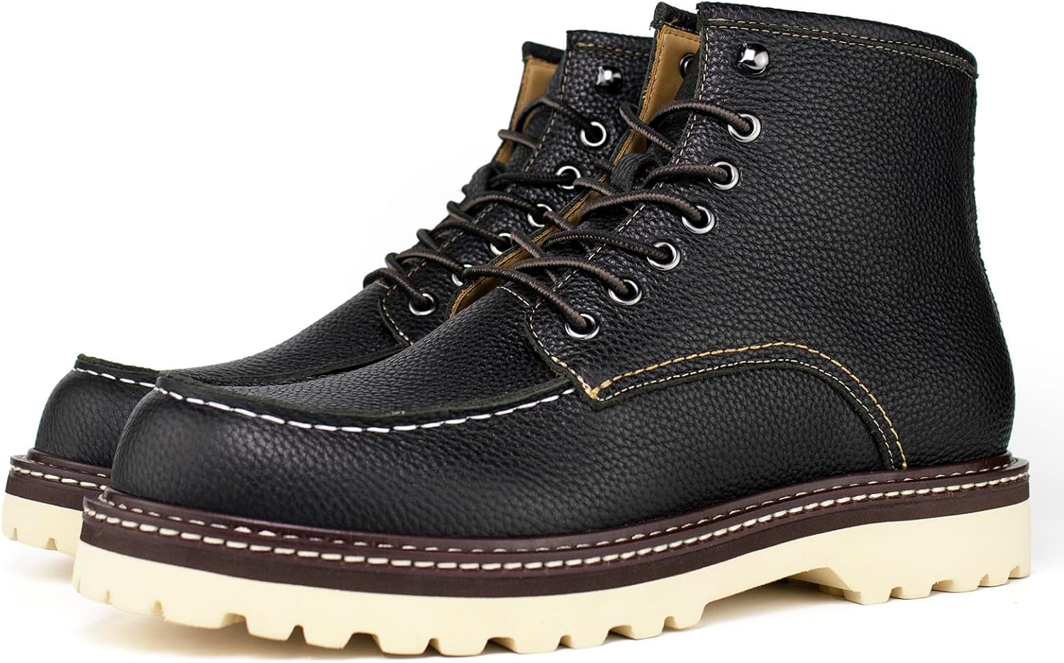 Ботинки Psanfawq 6 с мягким носком для мужчин - из высококачественной кожи с противоскользящей подошвой и удобной стелькой, прочные ботинки на шнуровке для работы и повседневной носки, черный
Ботинки Psanfawq 6 с мягким носком для мужчин - из высококачественной кожи с противоскользящей подошвой и удобной стелькой, прочные ботинки на шнуровке для работы и повседневной носки, черный