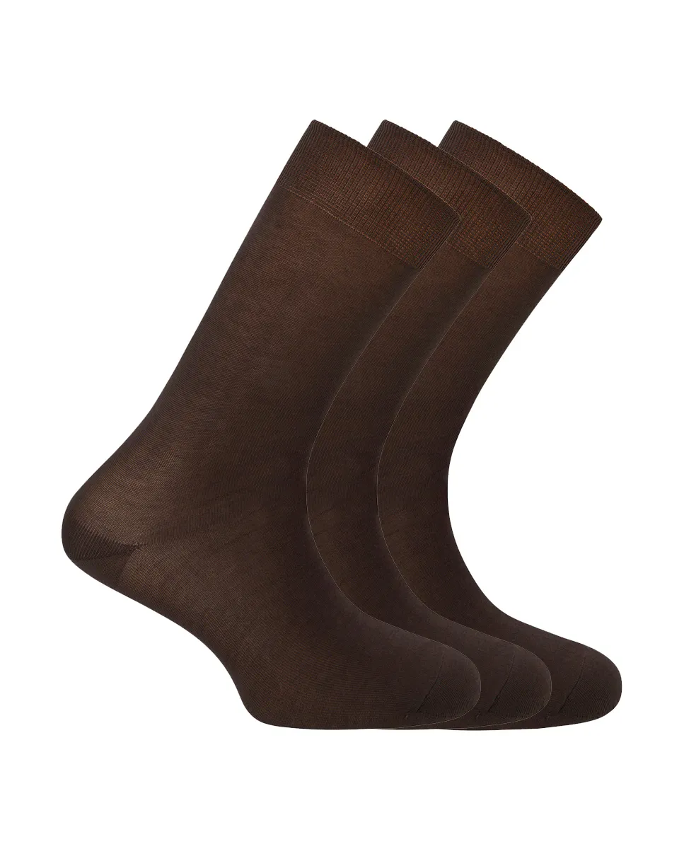 Набор из 3 пар мужских носков из мерсеризованного хлопка коричневого цвета Punto Blanco, коричневый
Набор из 3 пар мужских носков из мерсеризованного хлопка коричневого цвета Punto Blanco, коричневый