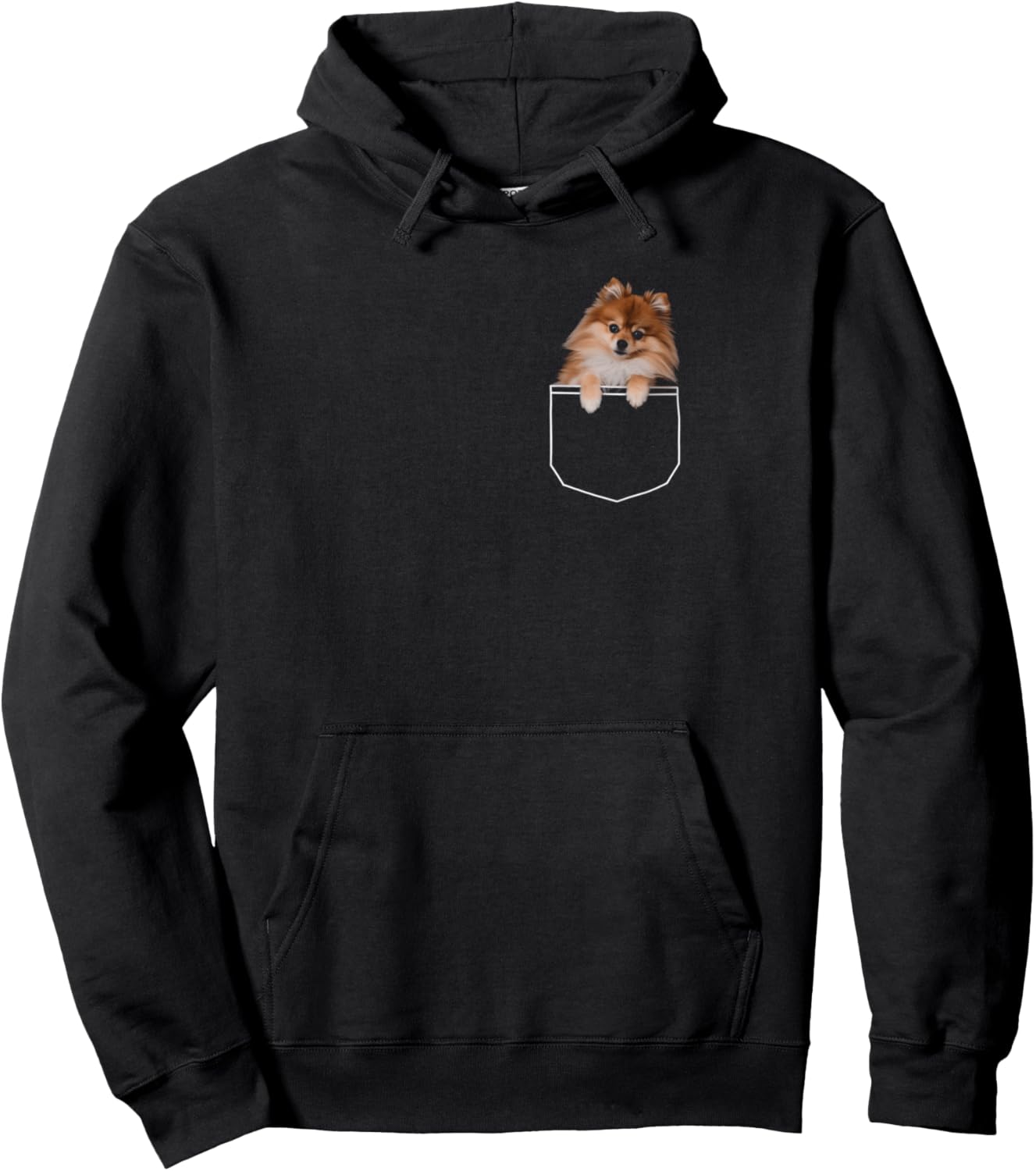 Толстовка с капюшоном в виде кармана с изображением померанского шпица Pomeranian Design, черный
Толстовка с капюшоном в виде кармана с изображением померанского шпица Pomeranian Design, черный