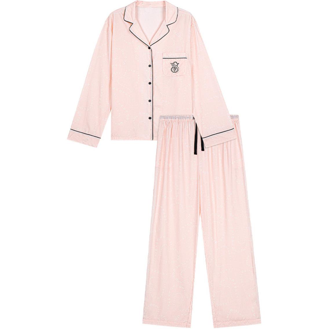 Пижамный комплект Victoria's Secret для женщин с розовым принтом
Пижамный комплект Victoria's Secret для женщин с розовым принтом