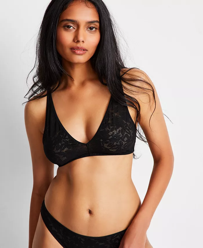 Женский кружевной бюстгальтер-бралетт с сетчатыми вставками State of Day, черный
Женский кружевной бюстгальтер-бралетт с сетчатыми вставками State of Day, черный