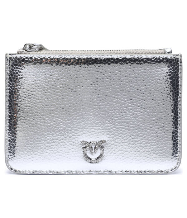 Кошелек женский Pinko кожаный на молнии, серебряный
Кошелек женский Pinko кожаный на молнии, серебряный