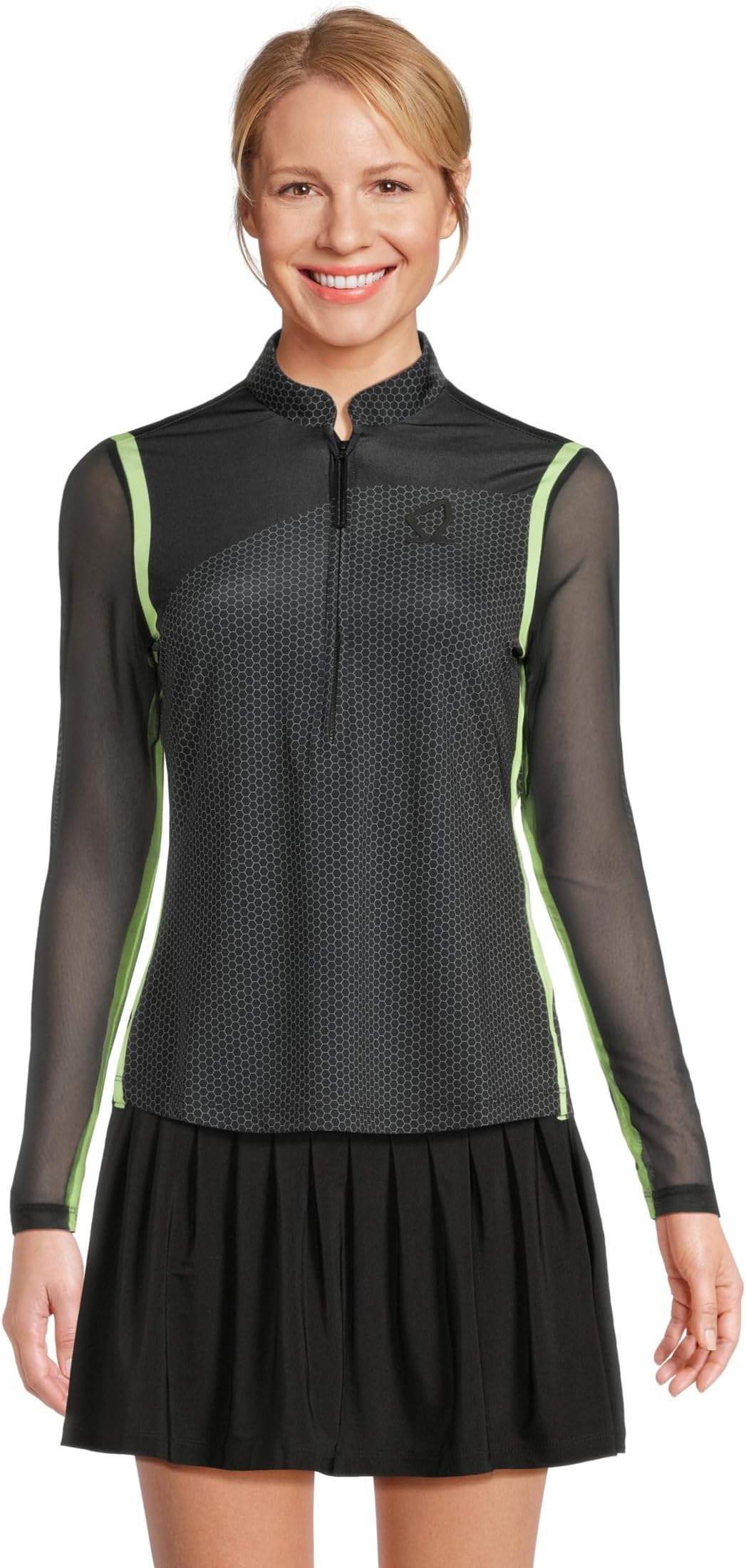 Женский топ Honey Comb с длинными рукавами и молнией 1/4 Jamie Sadock, Black Lime
Женский топ Honey Comb с длинными рукавами и молнией 1/4 Jamie Sadock, Black Lime