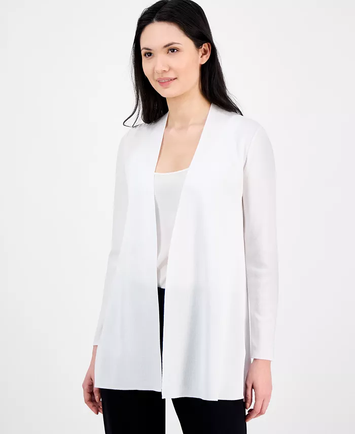 Женский кардиган с карманами из тонкого ребристого наппа Anne Klein, белый
Женский кардиган с карманами из тонкого ребристого наппа Anne Klein, белый