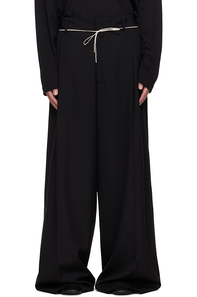 Широкие плиссированные брюки Dries Van Noten, черный
Широкие плиссированные брюки Dries Van Noten, черный