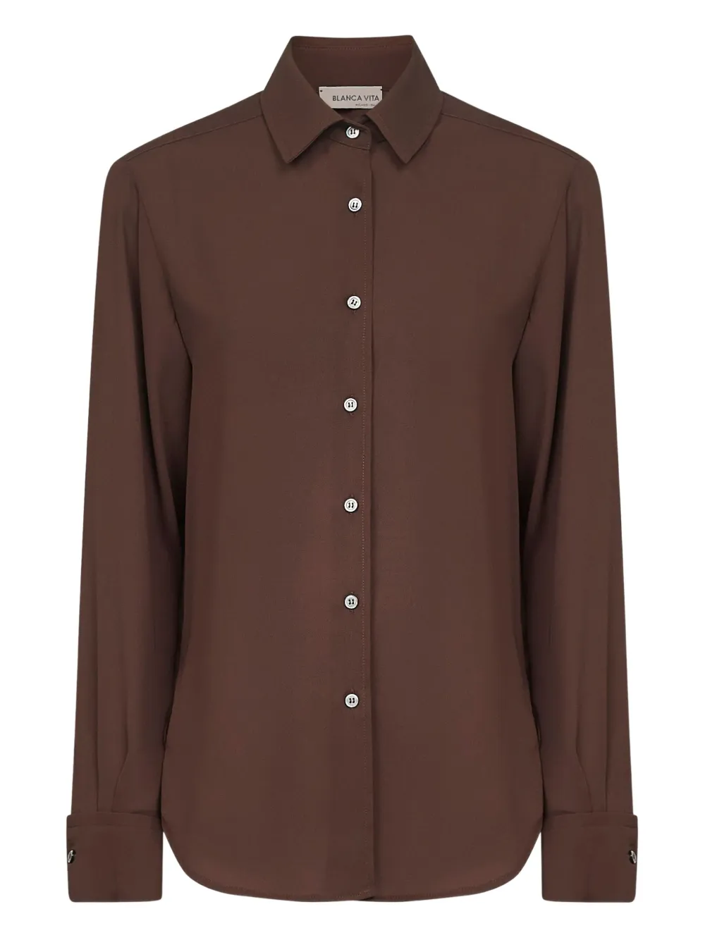 Рубашка на пуговицах Blanca Vita, коричневый
Рубашка на пуговицах Blanca Vita, коричневый