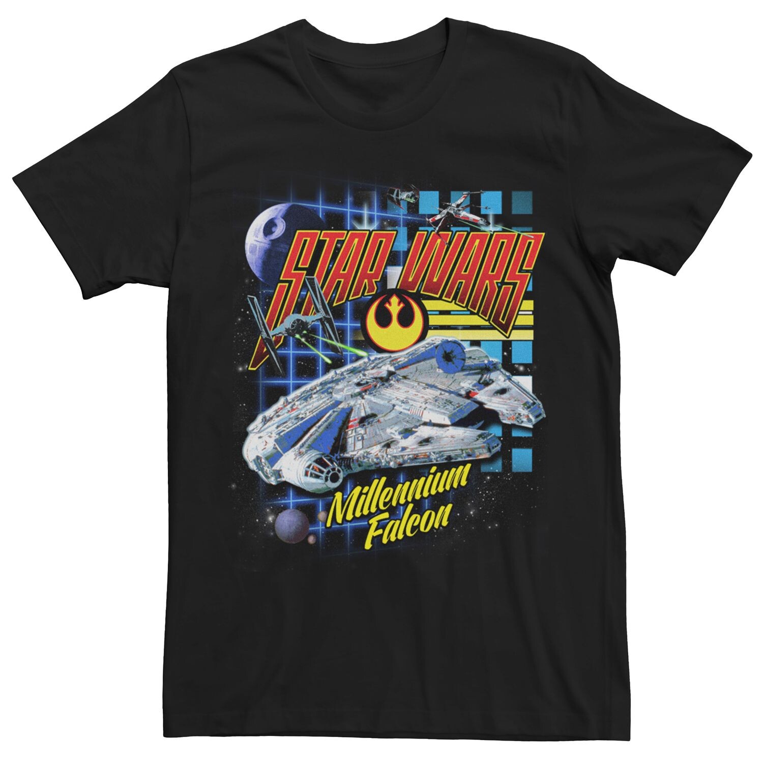 Мужская футболка с логотипом в стиле ретро и портретом «Звездные войны: Сокол тысячелетия» Licensed Character
Мужская футболка с логотипом в стиле ретро и портретом «Звездные войны: Сокол тысячелетия» Licensed Character