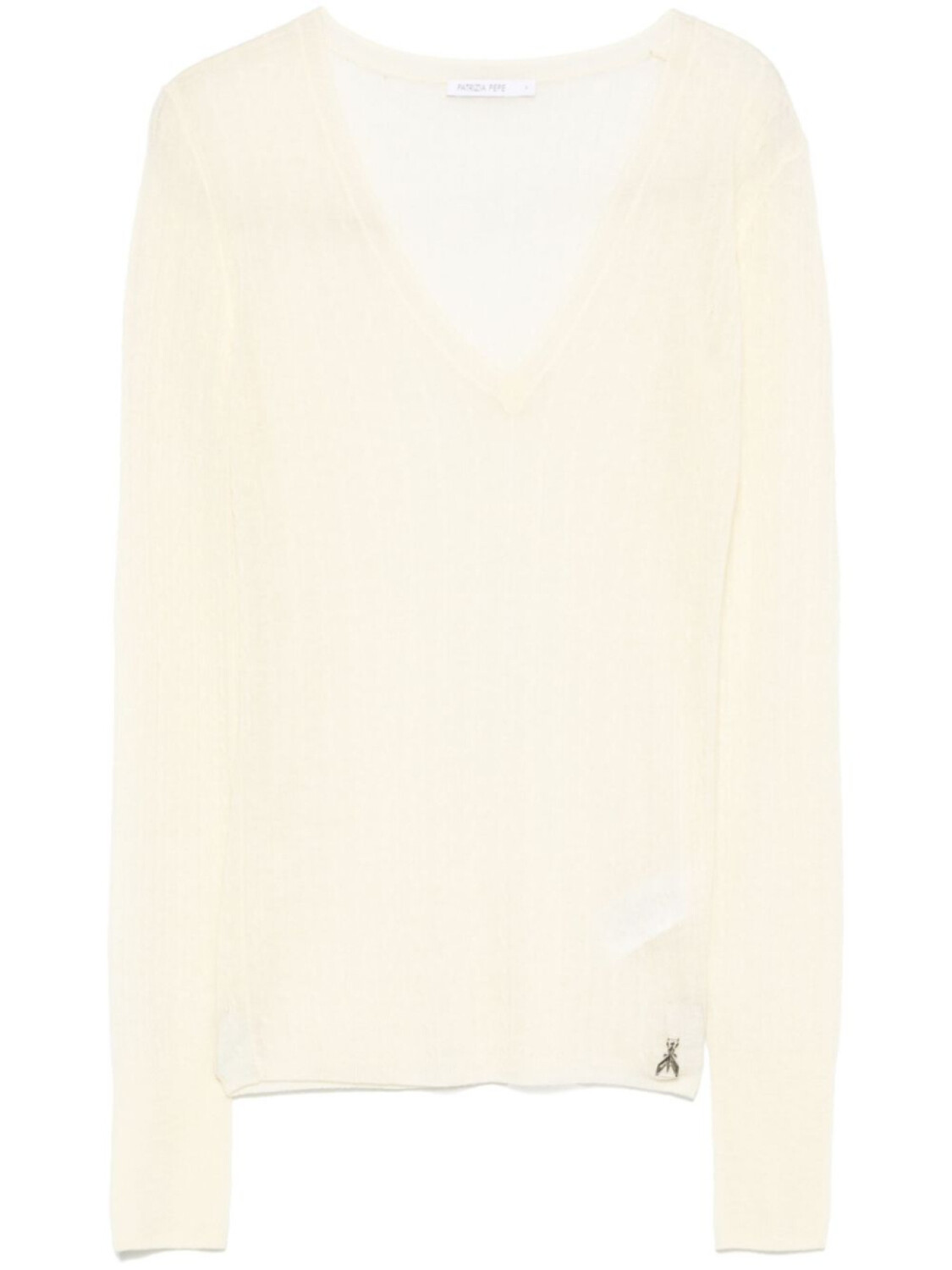 Patrizia Pepe свитер тонкой вязки с V-образным вырезом, нейтральный
Patrizia Pepe свитер тонкой вязки с V-образным вырезом, нейтральный