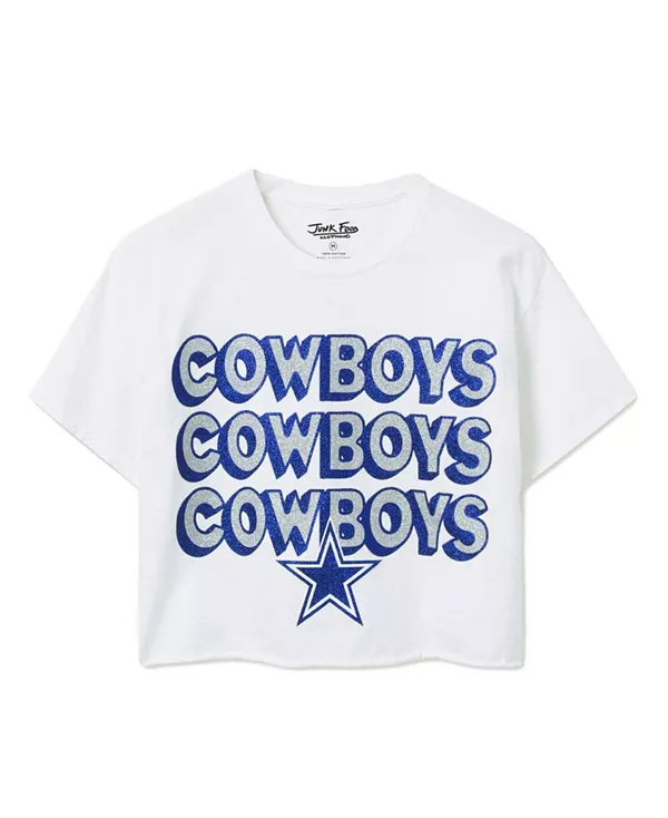 Женская футболка NFL Dallas Cowboys с блестками и надписью "Flea Market" Junk Food Clothing, белый
Женская футболка NFL Dallas Cowboys с блестками и надписью "Flea Market" Junk Food Clothing, белый