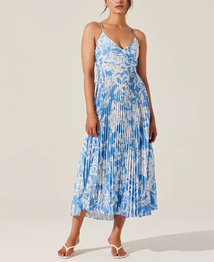 Женское платье Blythe с плиссировкой и завязками сзади ASTR the Label, синий
Женское платье Blythe с плиссировкой и завязками сзади ASTR the Label, синий