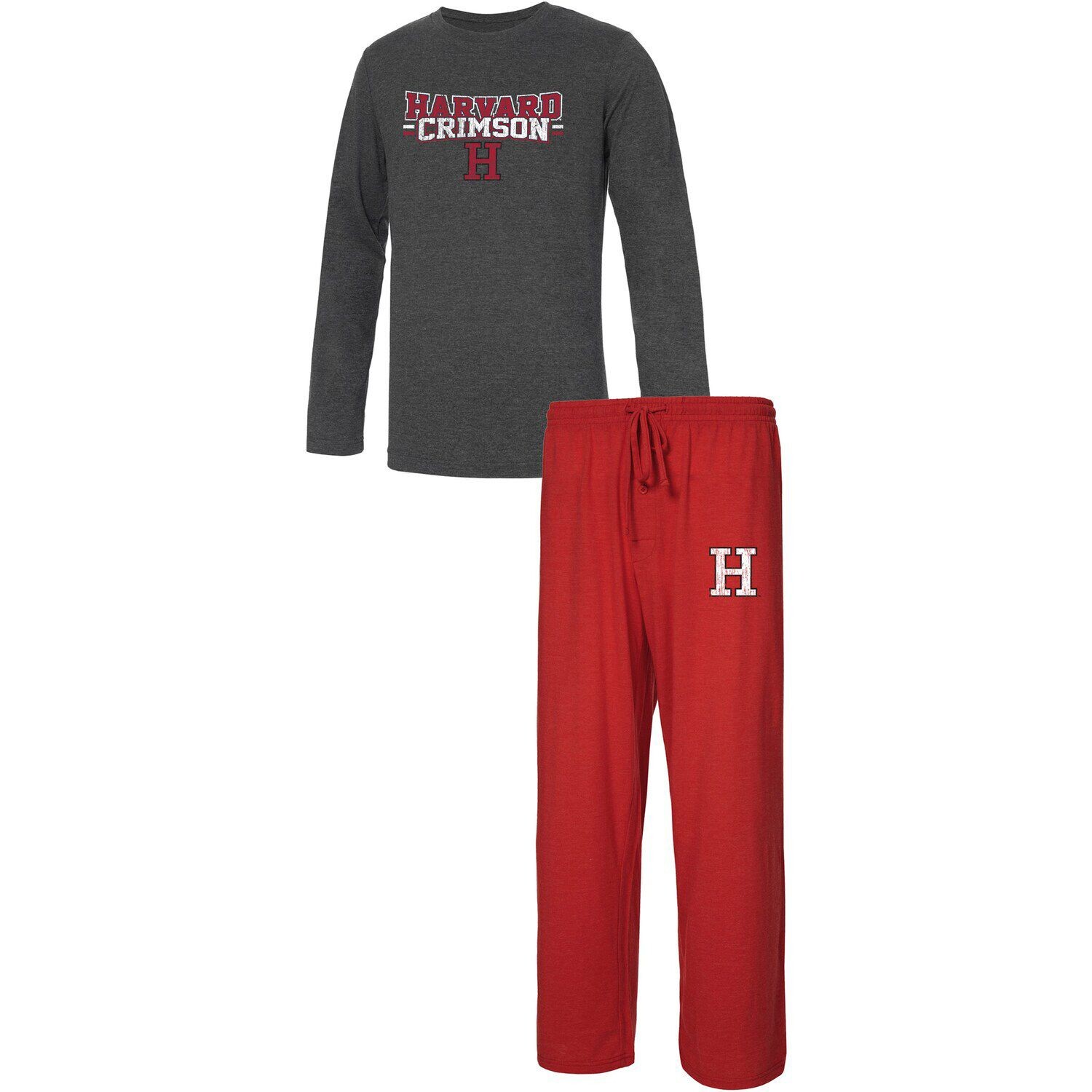 Мужской комплект для сна с длинными рукавами и брюками Concepts Sport Crimson/Heared Charcoal Harvard Crimson Meter 
Мужской комплект для сна с длинными рукавами и брюками Concepts Sport Crimson/Heared Charcoal Harvard Crimson Meter