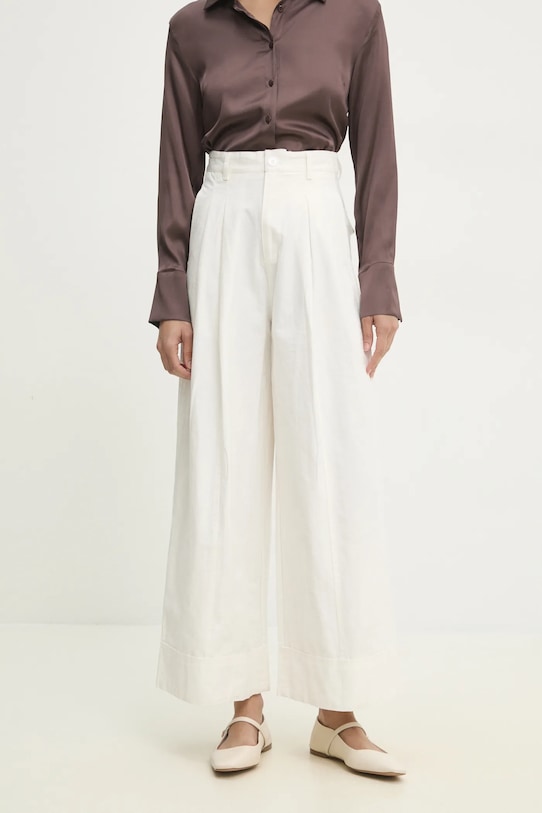 Хлопковые брюки Answear.Lab, белый 
Хлопковые брюки Answear.Lab, белый