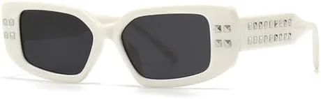 Солнцезащитные очки 2027 года с декоративными заклепками для женщин, квадратные, с защитой от УФ-излучения UV400, для мужчин, чайного синего цвета MTZJH, White Gray
Солнцезащитные очки 2027 года с декоративными заклепками для женщин, квадратные, с защитой от УФ-излучения UV400, для мужчин, чайного синего цвета MTZJH, White Gray