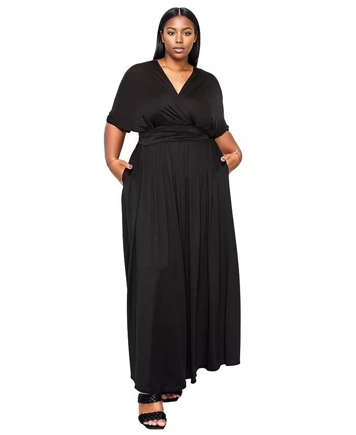 Плюс размер Платье макси с карманом Raffi и завышенной талией L I V D, черный
Плюс размер Платье макси с карманом Raffi и завышенной талией L I V D, черный