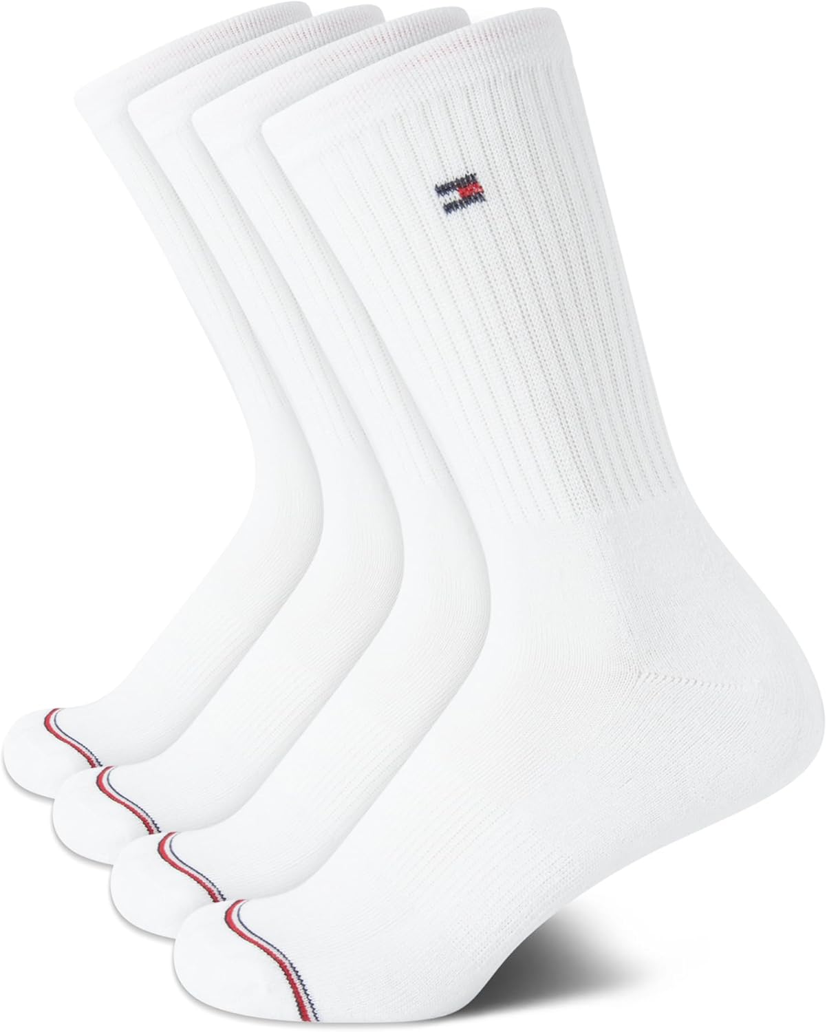 Женские носки Tommy Hilfiger Crew Socks - 4 пары влагоотводящих дышащих спортивных повседневных носков для женщин (размеры 4-10), White Logo
Женские носки Tommy Hilfiger Crew Socks - 4 пары влагоотводящих дышащих спортивных повседневных носков для женщин (размеры 4-10), White Logo