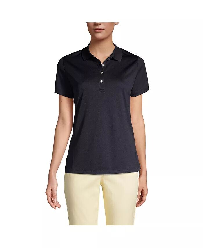 Женская однотонная активная рубашка-поло с короткими рукавами Lands' End, синий
Женская однотонная активная рубашка-поло с короткими рукавами Lands' End, синий