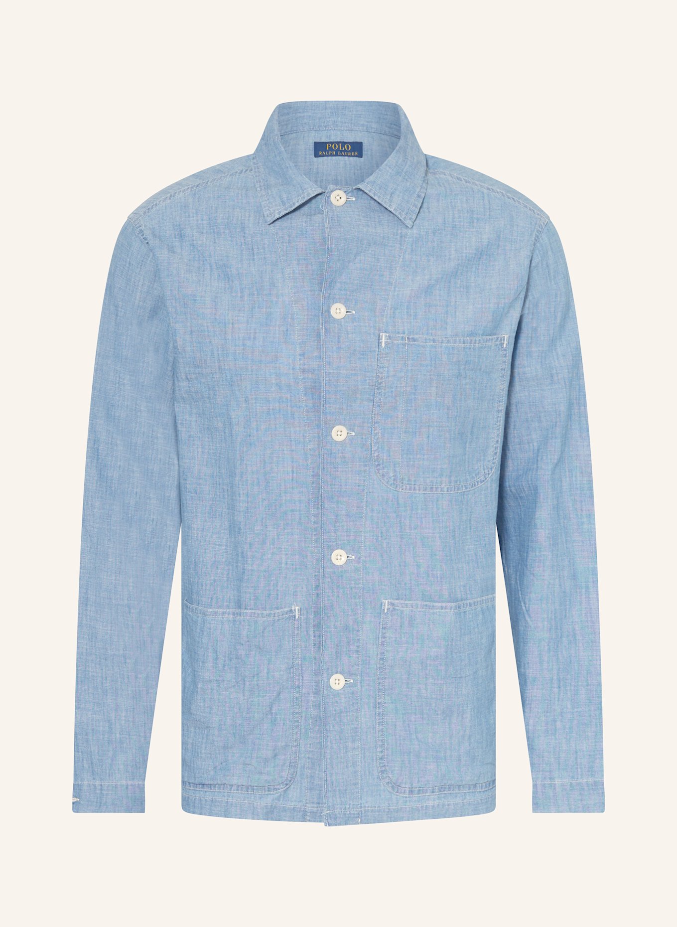 Удобная джинсовая рубашка Polo Ralph Lauren, синий 
Удобная джинсовая рубашка Polo Ralph Lauren, синий