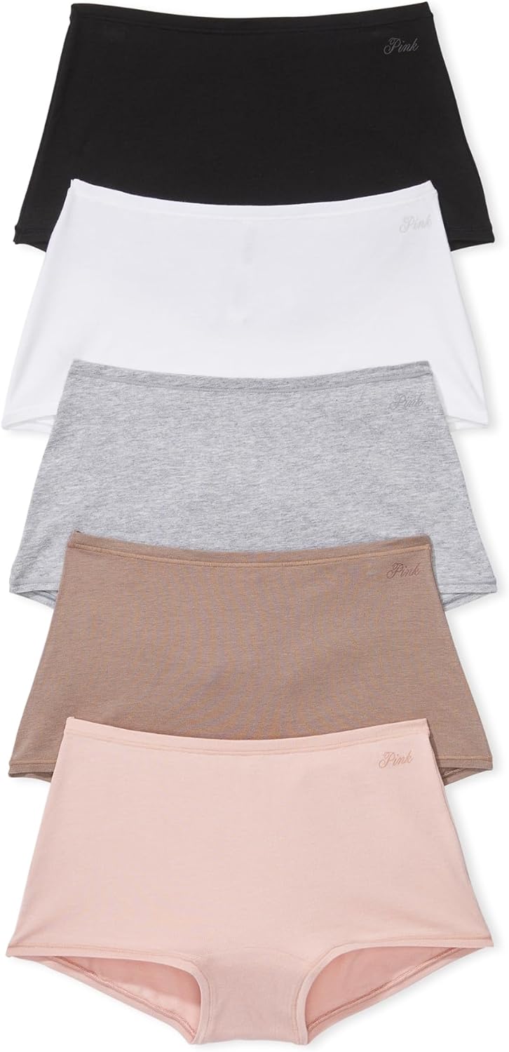 Комплект трусиков-шорт Victoria's Secret PINK Cotton Boyshort, женское нижнее белье (XS-XXL), Pink Basic Pack
Комплект трусиков-шорт Victoria's Secret PINK Cotton Boyshort, женское нижнее белье (XS-XXL), Pink Basic Pack