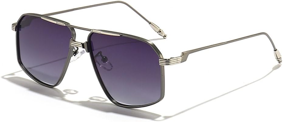 Мужские металлические солнцезащитные очки с классическим градиентом и двойным дужком, женские очки со специальными дужками, в футляре, защита от ультрафиолета UV400 TYUVIVO, C02 Gun Gray
Мужские металлические солнцезащитные очки с классическим градиентом и двойным дужком, женские очки со специальными дужками, в футляре, защита от ультрафиолета UV400 TYUVIVO, C02 Gun Gray