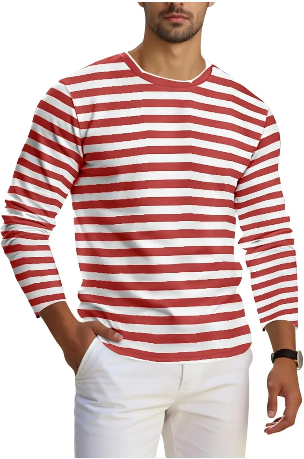 Мужская футболка с длинным рукавом в черно-белую полоску, casual, loose, spandex Xiaojmake
Мужская футболка с длинным рукавом в черно-белую полоску, casual, loose, spandex Xiaojmake