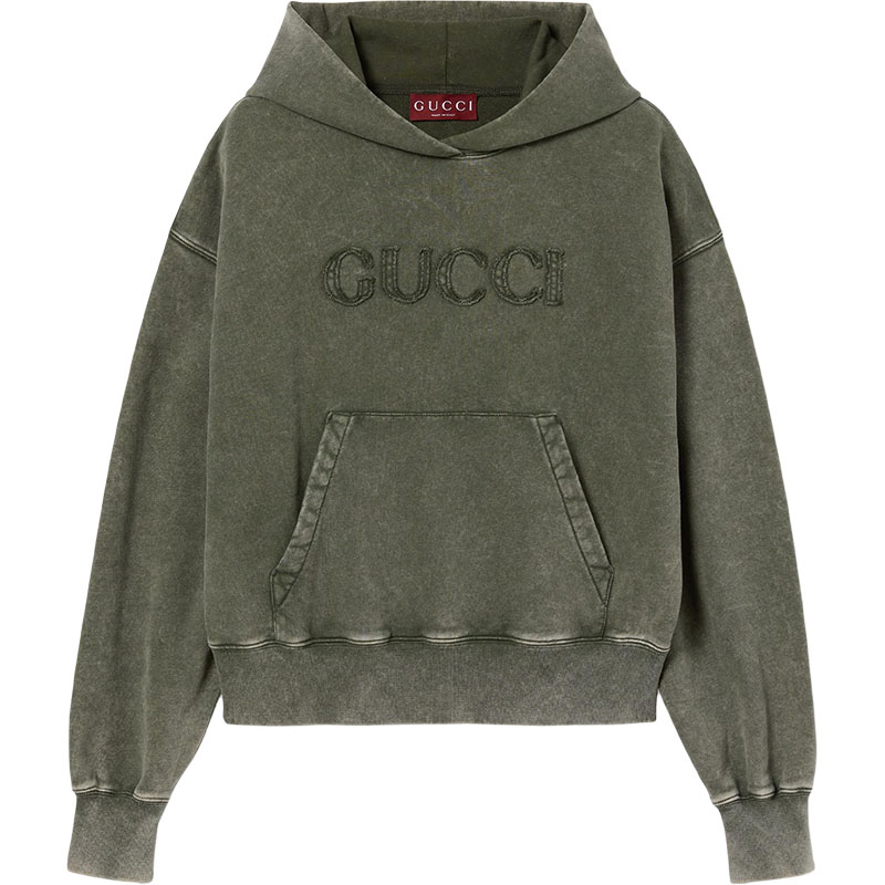 Вышитый хлопковый худи GUCCI, темно-зеленый
Вышитый хлопковый худи GUCCI, темно-зеленый