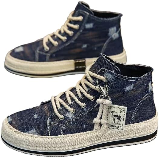 Мужские высокие кеды из ткани для повседневной носки, скейтбординга и ходьбы, модные удобные обувь с мягкой подошвой Hhhchpm, темно-синий
Мужские высокие кеды из ткани для повседневной носки, скейтбординга и ходьбы, модные удобные обувь с мягкой подошвой Hhhchpm, темно-синий