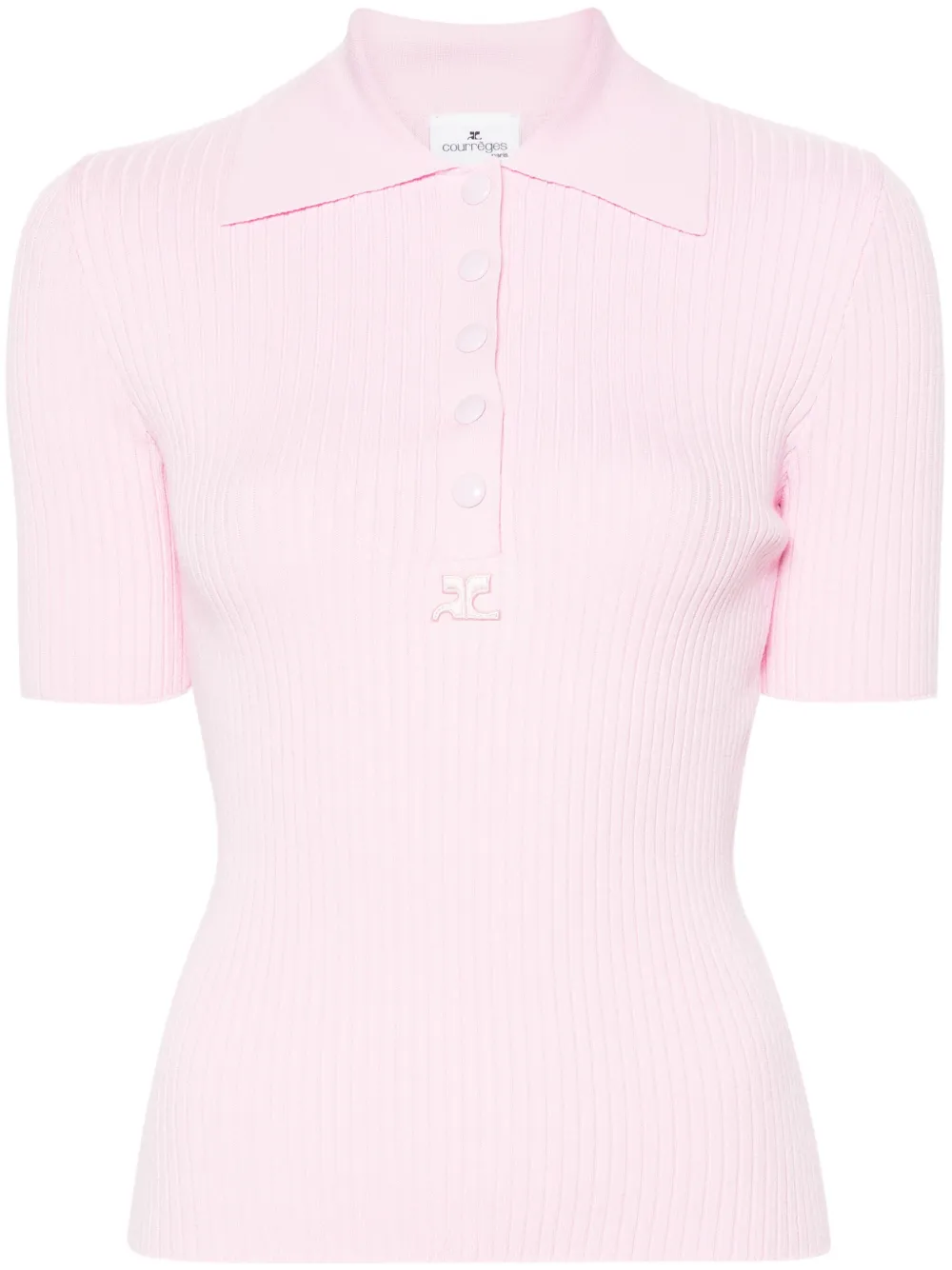 Топ в рубчик с нашивкой-логотипом Courrèges, розовый
Топ в рубчик с нашивкой-логотипом Courrèges, розовый