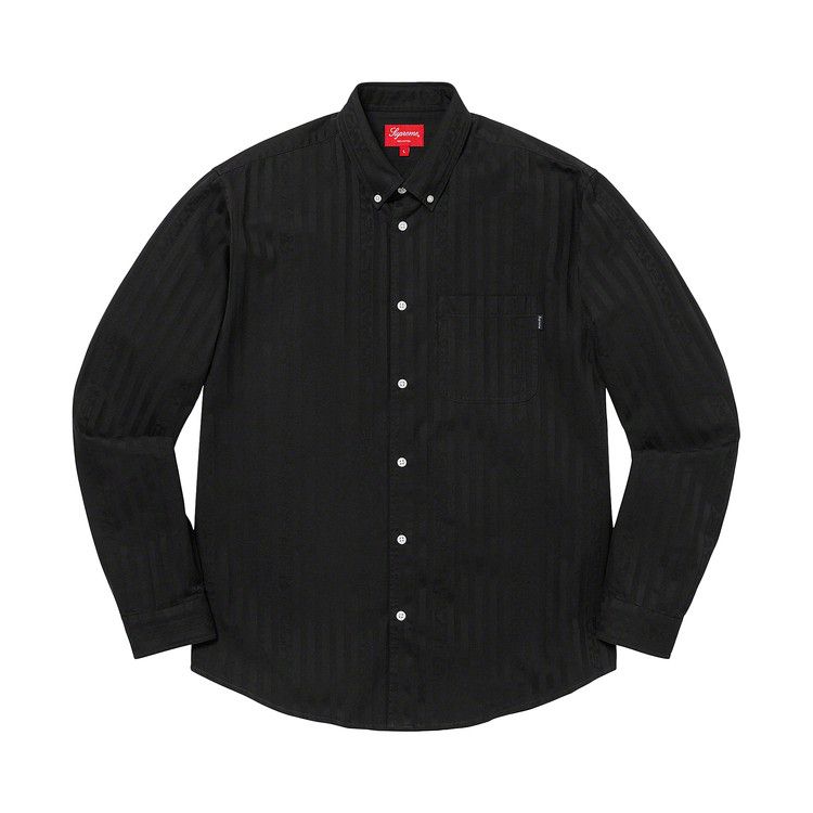 Рубашка Supreme Jacquard Stripe Twill Shirt, Black
Рубашка Supreme Jacquard Stripe Twill Shirt, Black