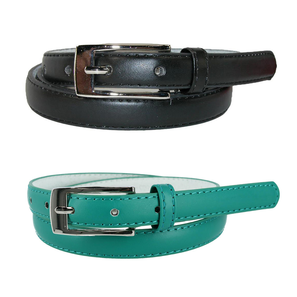 Женский узкий кожаный ремень для платья (набор из 2 цветов) CTM, черный/бирюзовый
Женский узкий кожаный ремень для платья (набор из 2 цветов) CTM, черный/бирюзовый