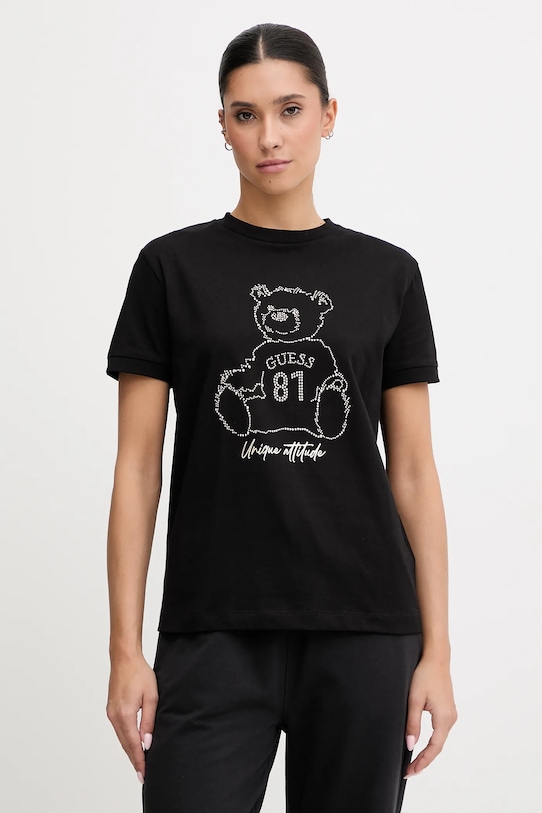 Хлопковая футболка Guess, черный
Хлопковая футболка Guess, черный