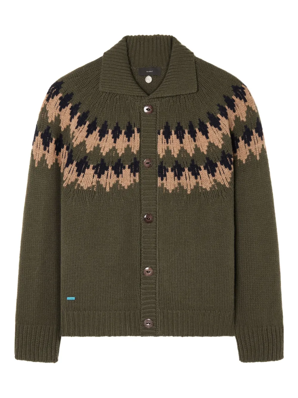 Шерстяной кардиган с узором Fairisle Alanui, зеленый
Шерстяной кардиган с узором Fairisle Alanui, зеленый