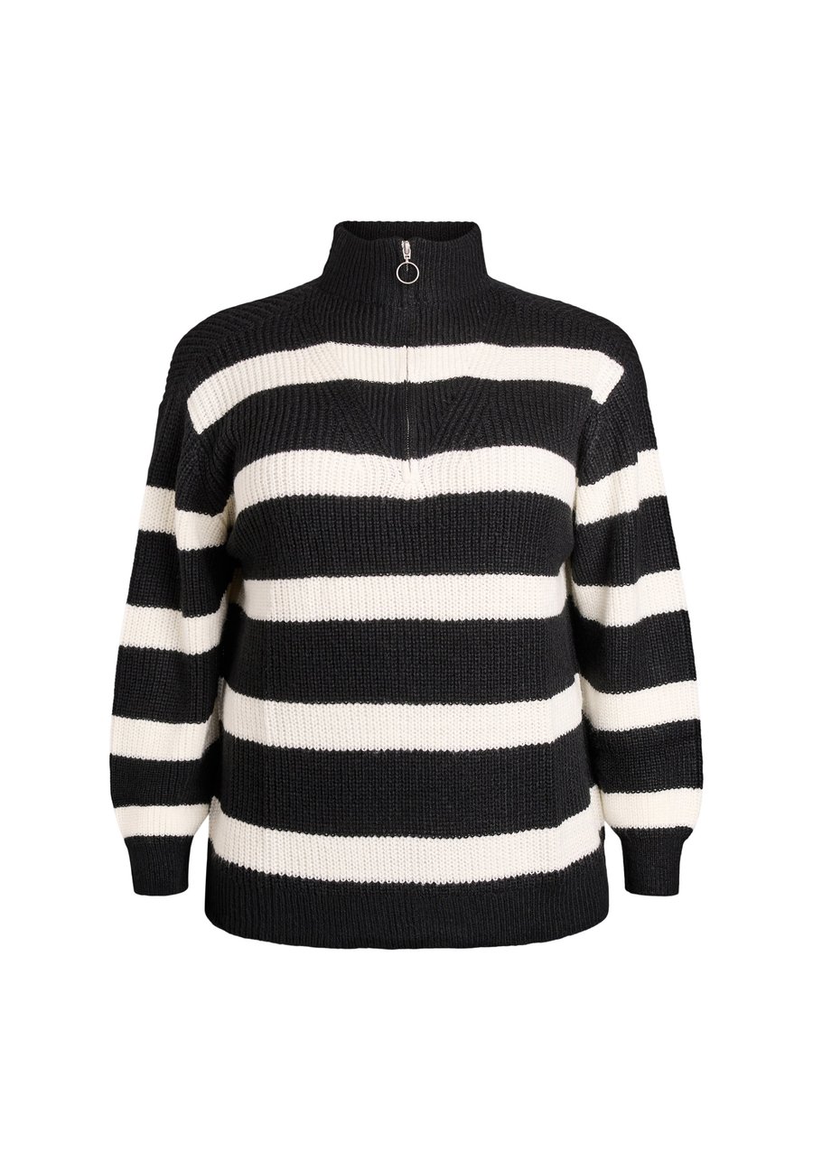 Джемпер Zizzi Jumper, Black White Stripe/Mottled Black
Джемпер Zizzi Jumper, Black White Stripe/Mottled Black