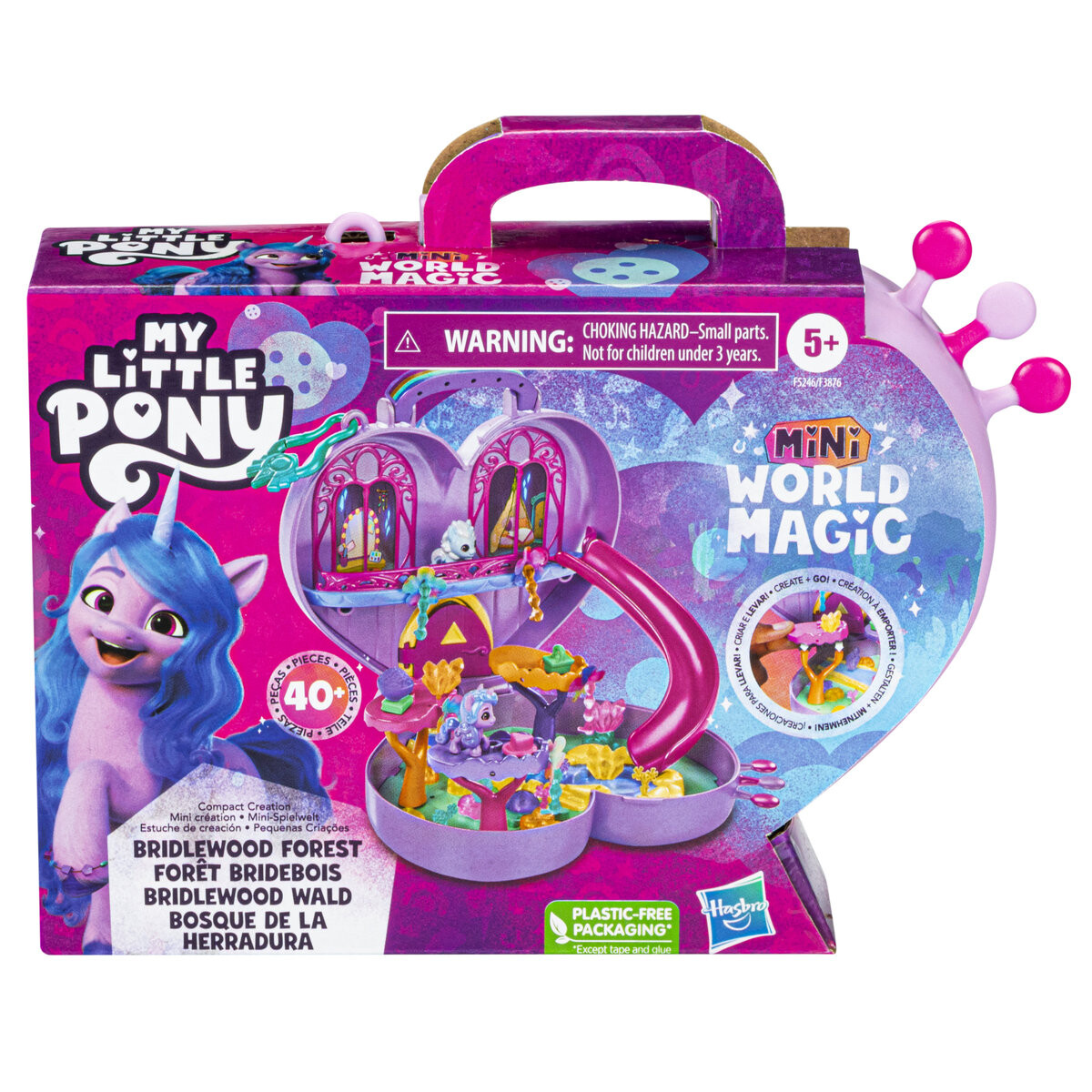 Hasbro, My Little Pony, Mini World Magic Creation Bridlewood Forest, портативный набор с фигурками и аксессуарами, F5246
Hasbro, My Little Pony, Mini World Magic Creation Bridlewood Forest, портативный набор с фигурками и аксессуарами, F5246