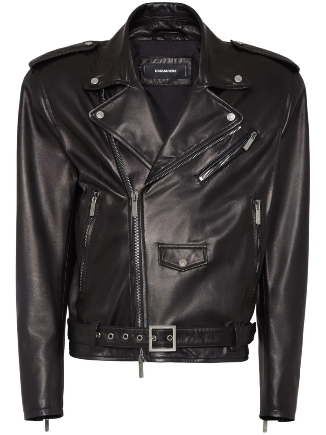 DSQUARED2 кожаная куртка на молнии, черный
DSQUARED2 кожаная куртка на молнии, черный