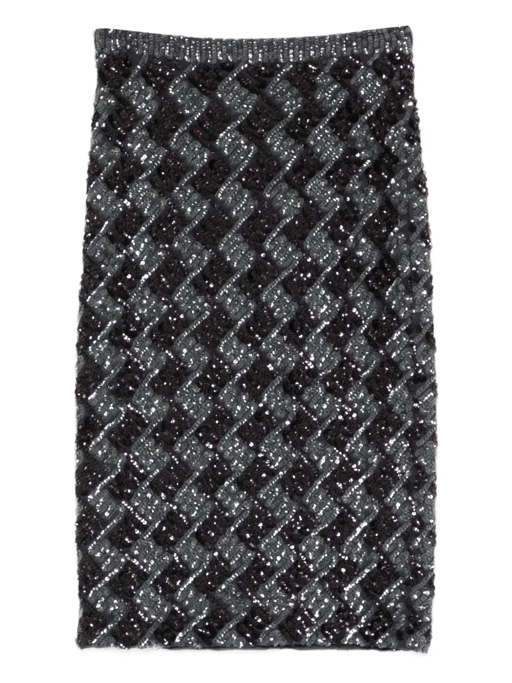 Юбка с геометричным узором и пайетками P.A.R.O.S.H., серый
Юбка с геометричным узором и пайетками P.A.R.O.S.H., серый