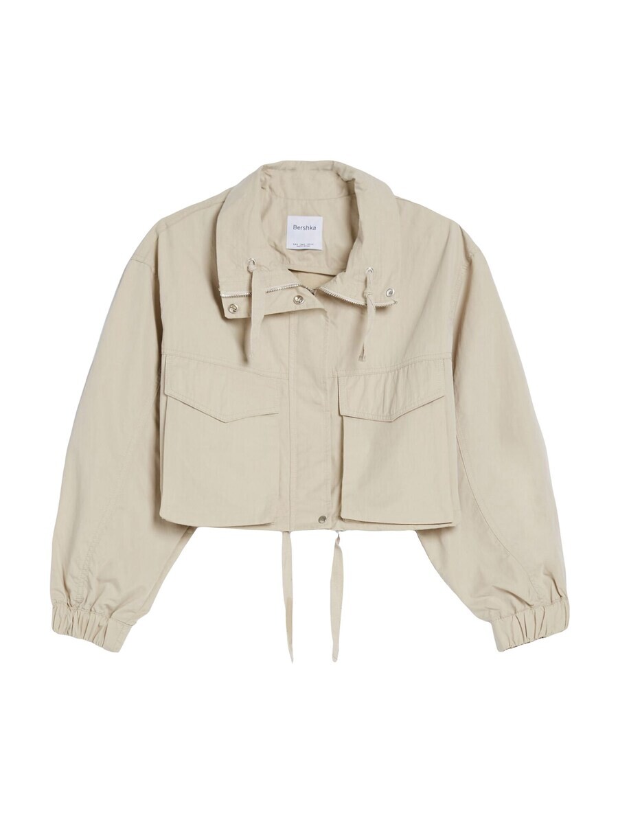 Межсезонная куртка Bershka, бежевый
Межсезонная куртка Bershka, бежевый