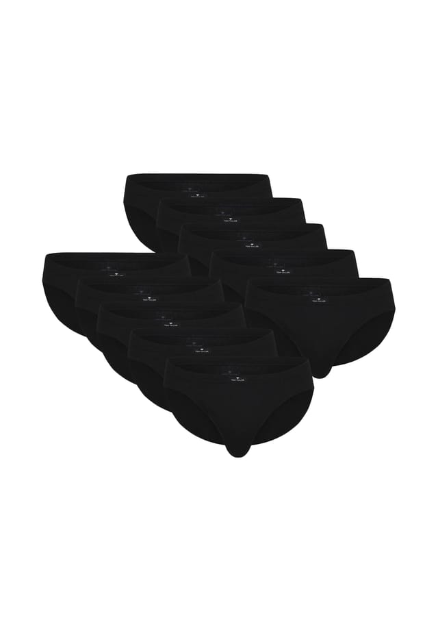 Упаковка из 10 трусов - мини-трусы базовые однотонные Tom Tailor, черный
Упаковка из 10 трусов - мини-трусы базовые однотонные Tom Tailor, черный