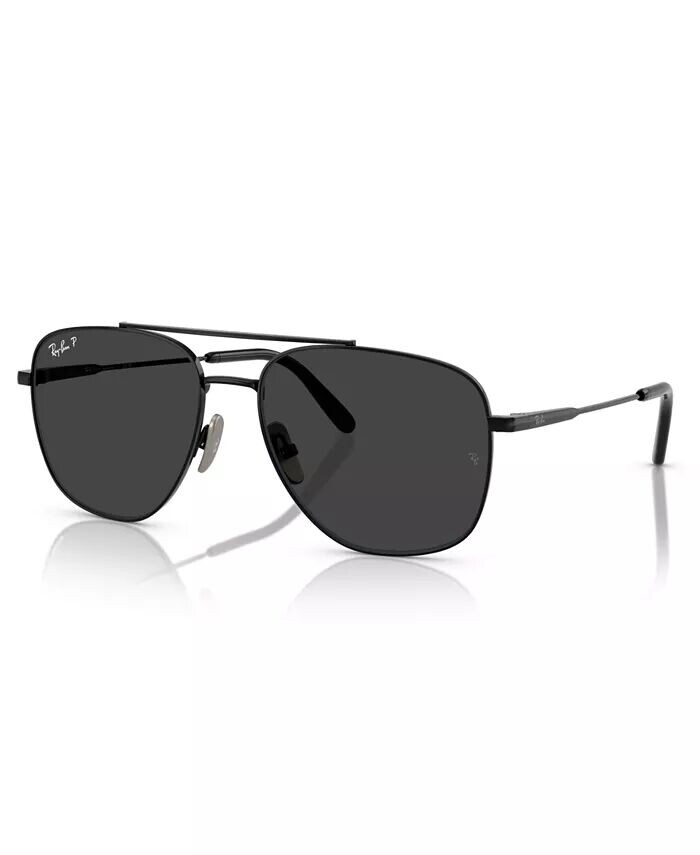 Поляризованные солнцезащитные очки унисекс Ray-Ban, черный 
Поляризованные солнцезащитные очки унисекс Ray-Ban, черный